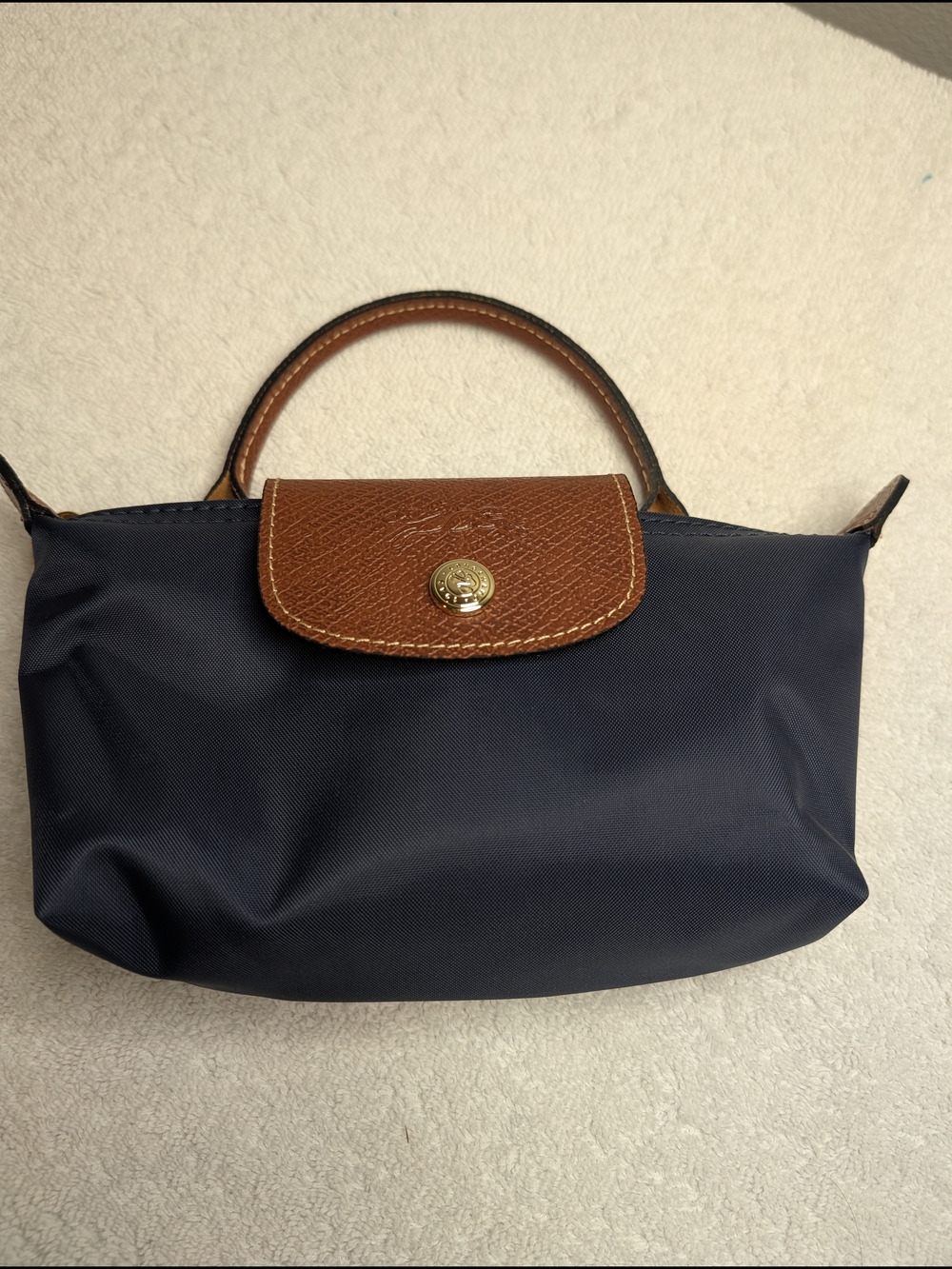 Longchamp Le Pliage Mini Top-Handle in Navy